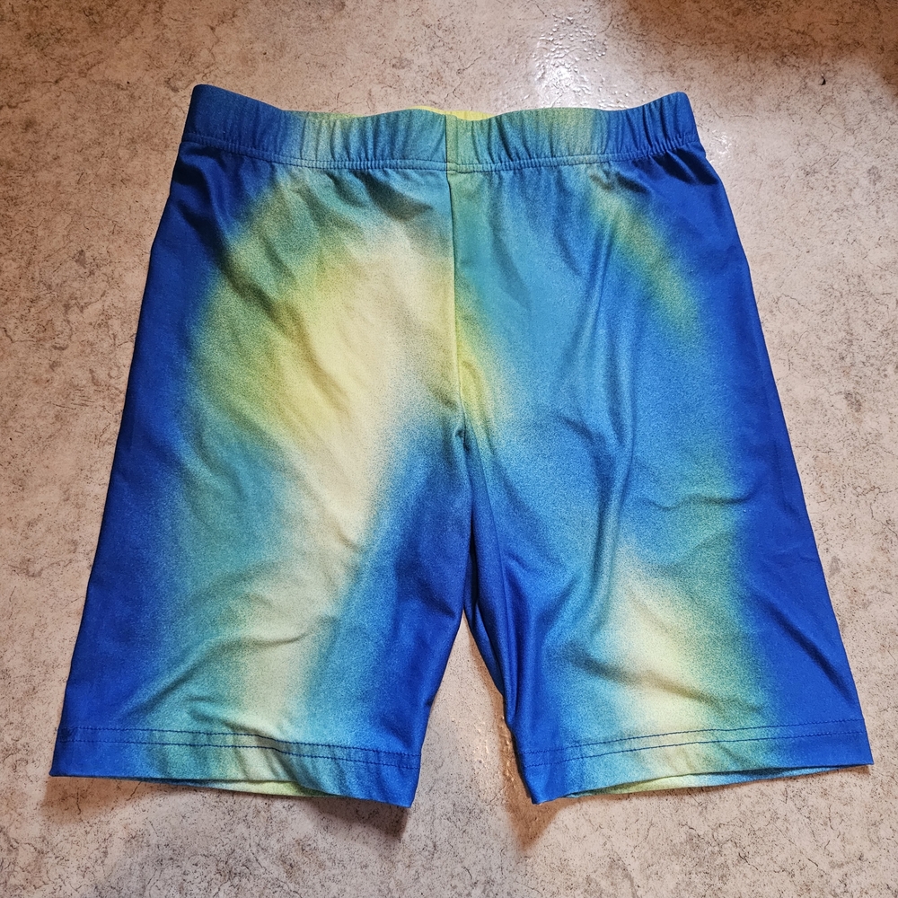 Blue and Yellow Gradient Shorts
